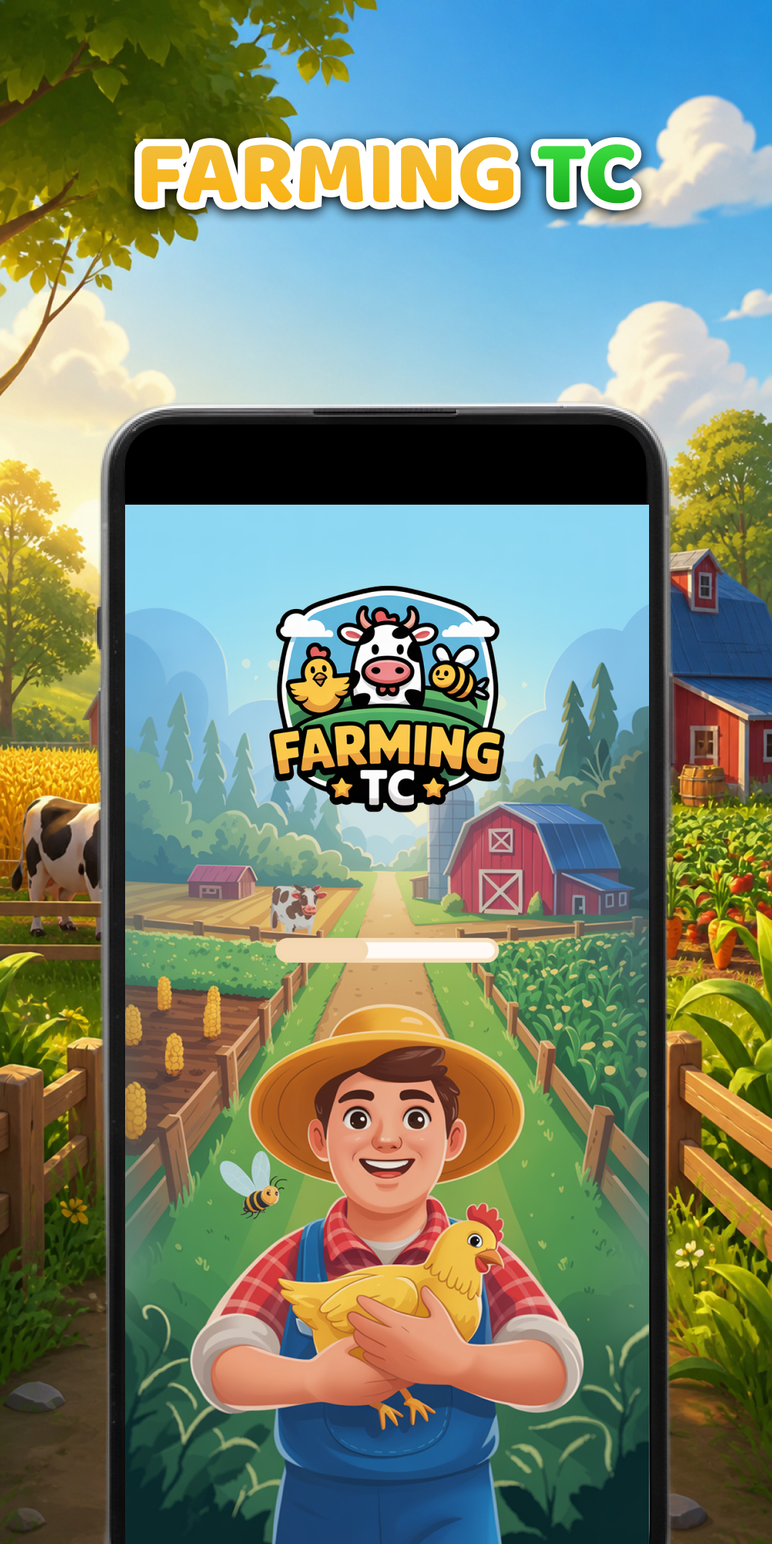 Farming.tc gameplay screenshot showing the farm map